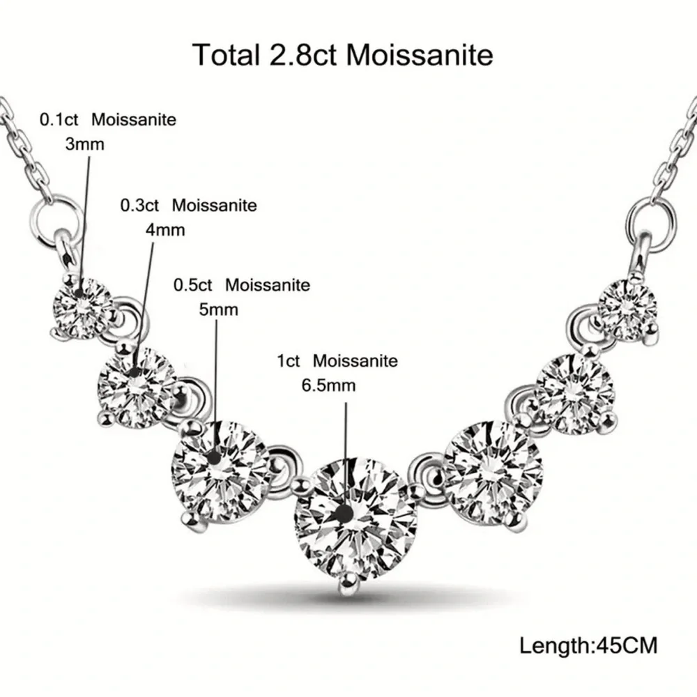 2.8ct Moissanite Necklace